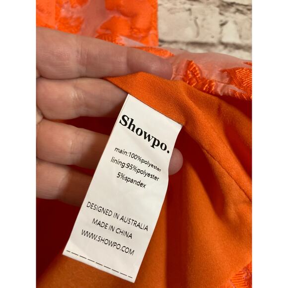 Showpo Orange Floral Midi Dress - Picture 4 of 14